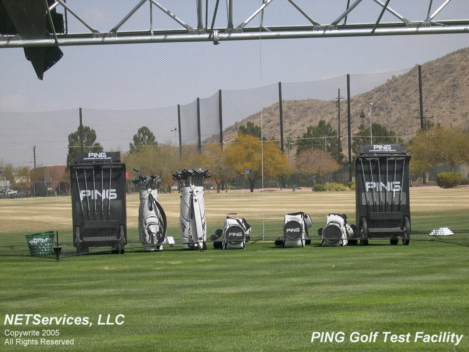 Golf barrier netting at the PING Golf Test Facility
